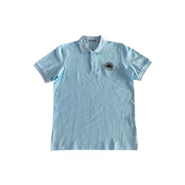 Custom-made men's sky blue short-sleeved reverse-neck POLO shirt with solid color embroidered logo design Lize Middle School uniform manufacturer SU333 Custom-made men's sky blue short-sleeved reverse-neck POLO shirt with solid color embroidered logo design Lize Middle School uniform manufacturer SU333